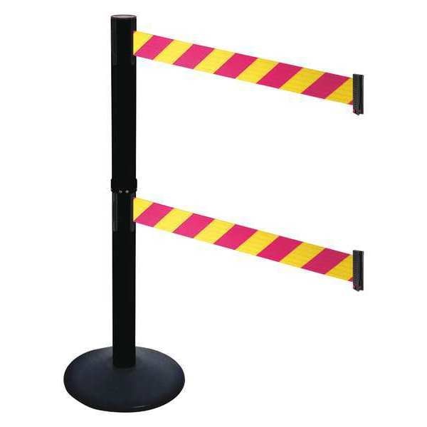 Barrier Post, Black, 14 in. Base dia. Belt