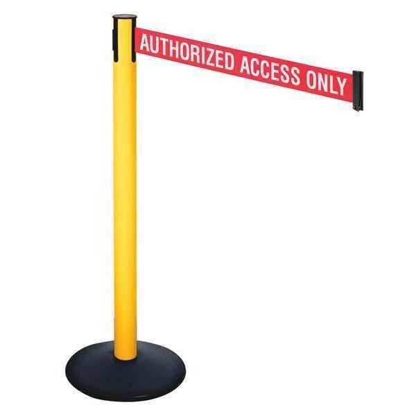 Barrier Post, Red/White Belt Text, 40in. H