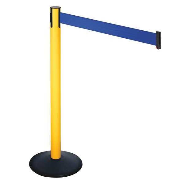 Barrier Post, Blue Belt, 3 in. Belt W