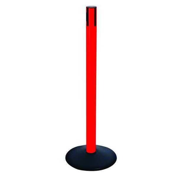 Belt Barrier Rcvr. Post, Red, Cast Iron