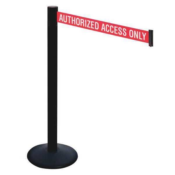 Barrier Post, 40in. H, Red/White Belt Text