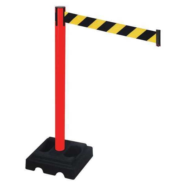 Barrier Post, Black, 10 ft. Belt L, Square