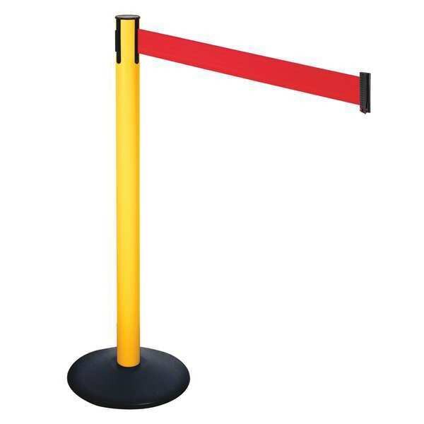 Barrier Post, Red Belt, 3 in. Belt W