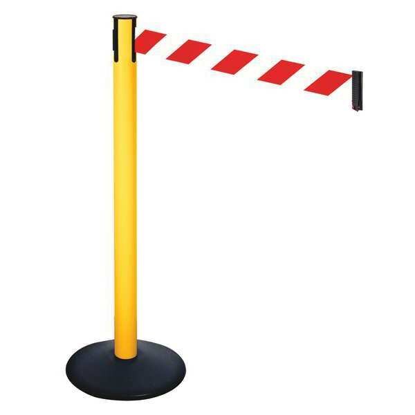 Barrier Post, Red/White Belt, 3 in. Belt W