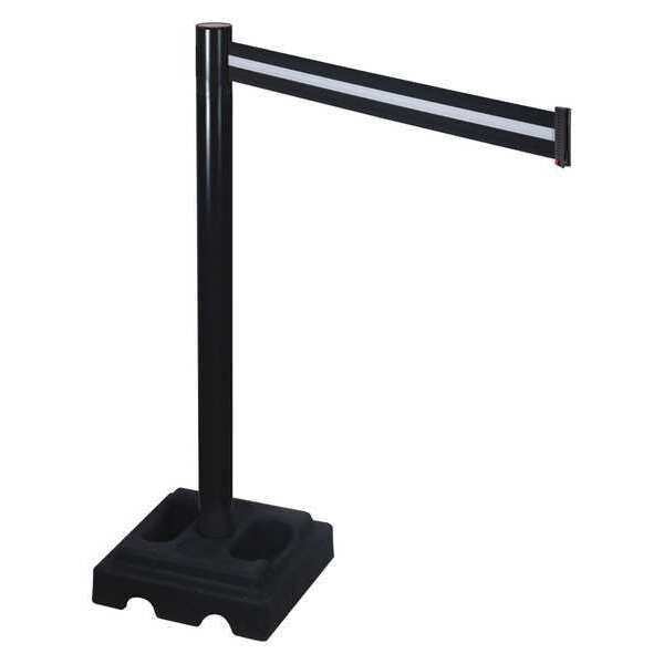 Barrier Post, Black, Black/White Belt