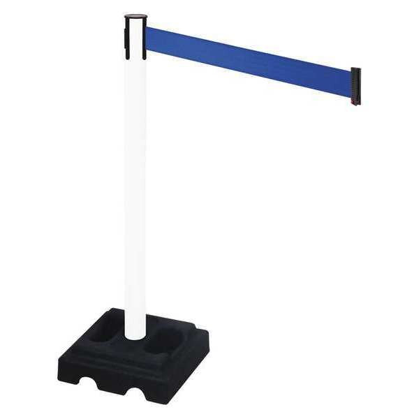 Barrier Post, Black, Blue Belt, Square