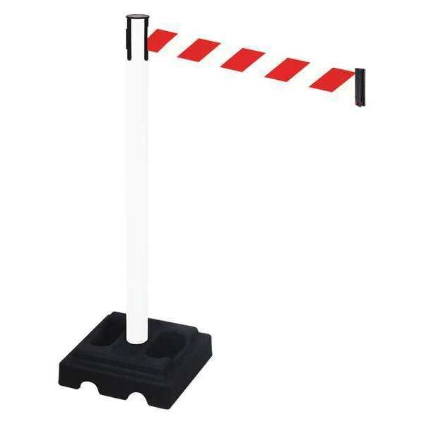 Barrier Post, Black Post, Red/White Belt