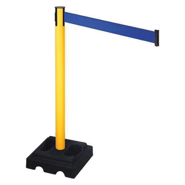 Barrier Post, Black Post, Blue Belt, Square