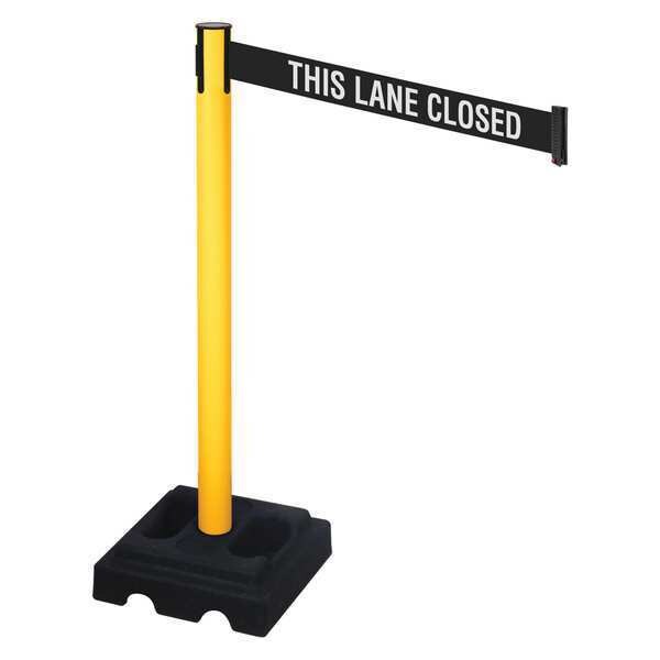 Barrier Post, Black, Black/White Belt