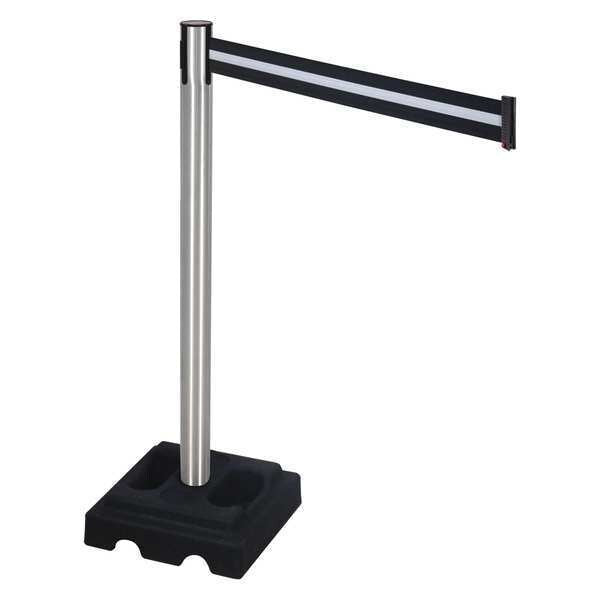 Barrier Post, Satin SS, Black/White Belt