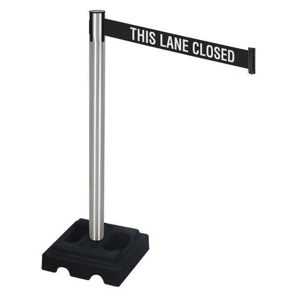 Barrier Post, Satin SS, Black/White Belt