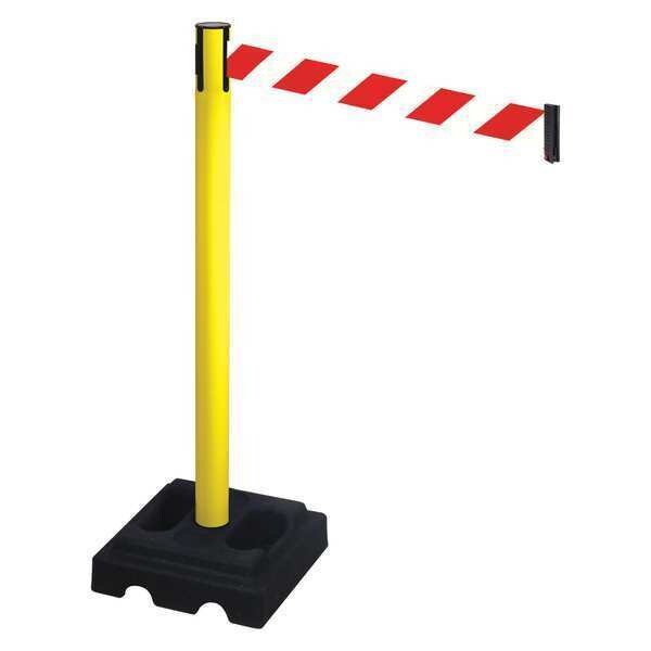 Barrier Post, Black, 3 in. Belt W, Square