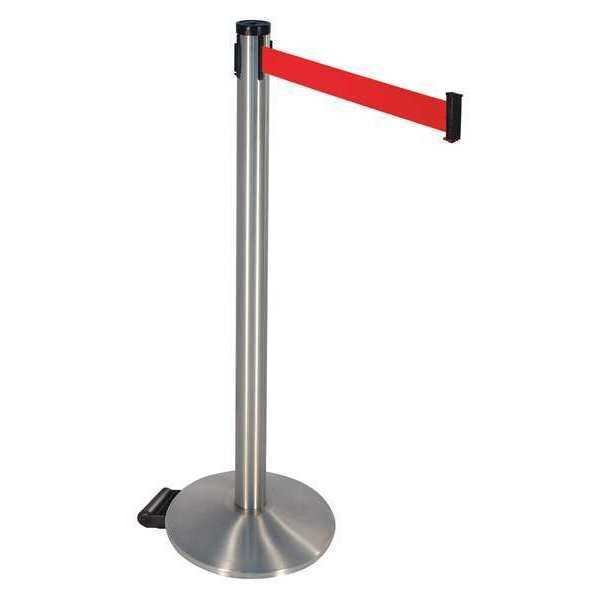 Barrier Post, Red Belt, w/Wheels, Sloped