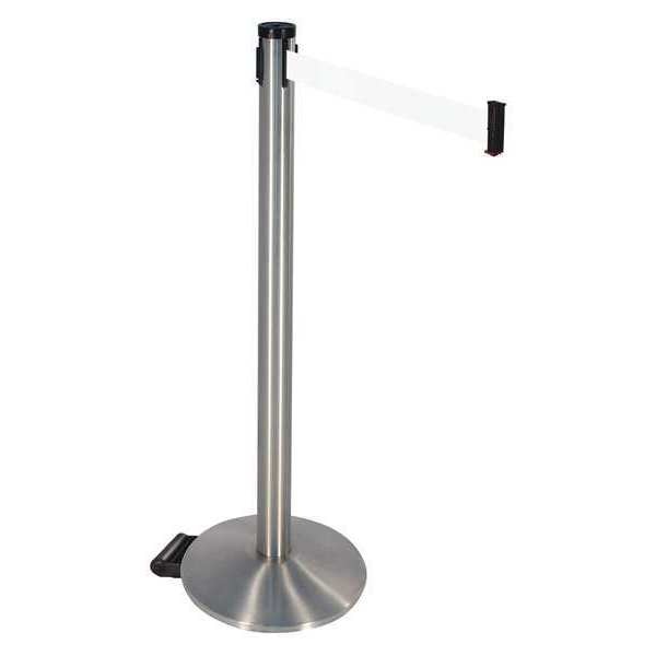Barrier Post, White Belt, 2 in. Belt W