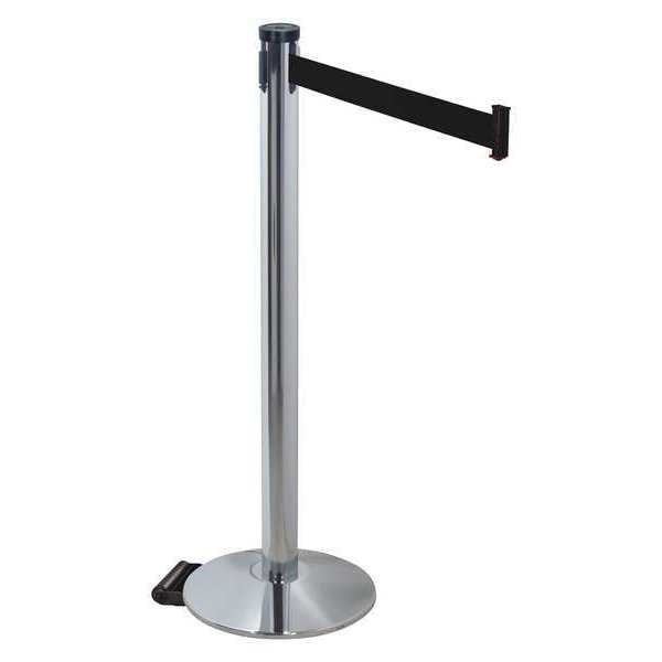 Barrier Post, Gray, Black Belt, Sloped