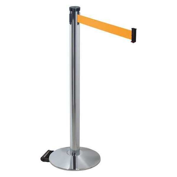 Barrier Post, Gray, Orange Belt, 2in Belt W