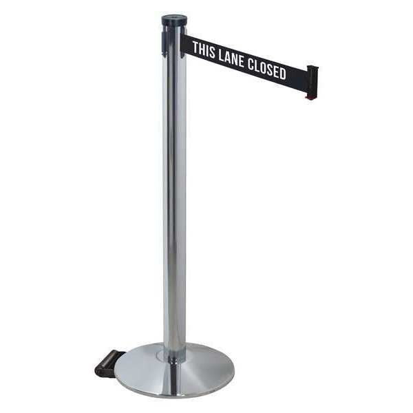 Barrier Post, Black/White Belt, Cast Iron