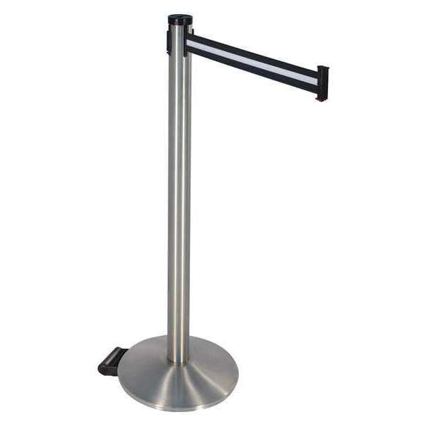 Barrier Post, Satin SS, Black/White Belt