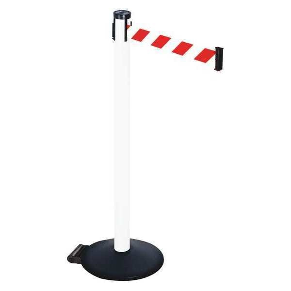 Barrier Post, Red/White Belt, 2 in. Belt W