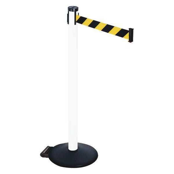 Barrier Post, Black/Ylw Belt, 2 in. Belt W