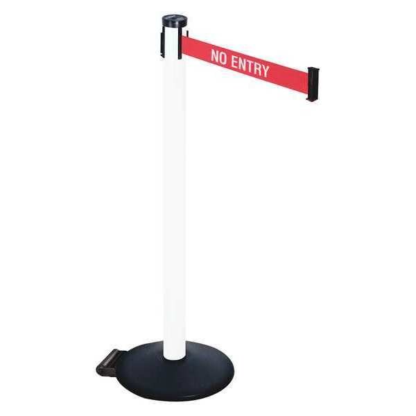 Barrier Post, 40in. H, 2in Belt W, No Entry