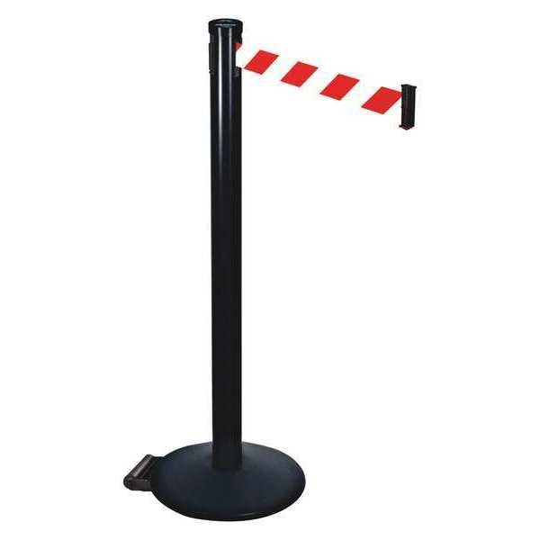 Barrier Post, Red/White Belt, 2 in. Belt W