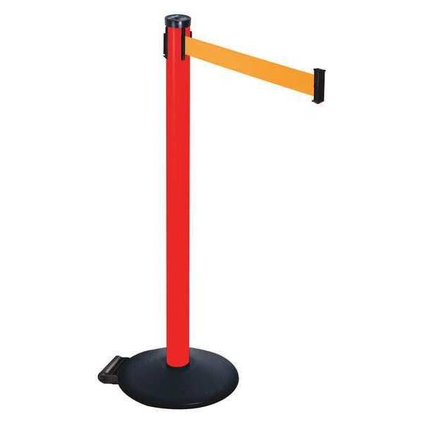 Barrier Post, PVC Post, Blk, Orange Belt