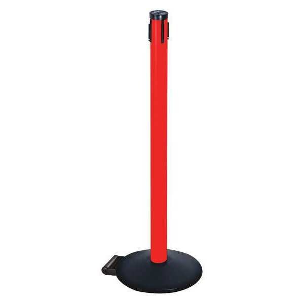 Belt Barrier Rcvr. Post, Red, Cast Iron