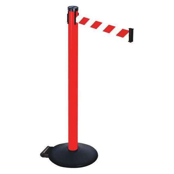 Barrier Post, Red/White Belt, 2 in. Belt W