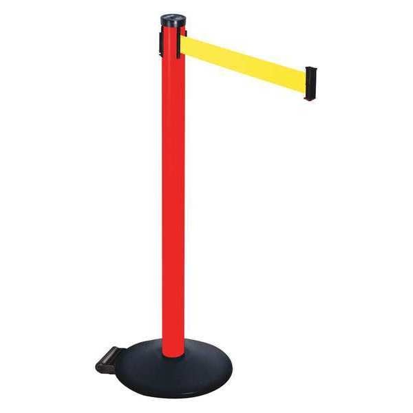 Barrier Post, Yellow Belt, 2 in. Belt W