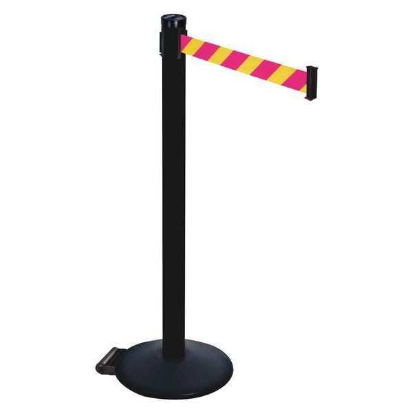 Barrier Post, Magenta/Ylw Belt, 2in Belt W