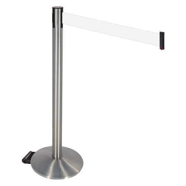 Barrier Post, Satin SS, Gray, White Belt