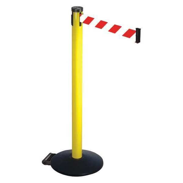 Barrier Post, Red/White Belt, 2 in. Belt W
