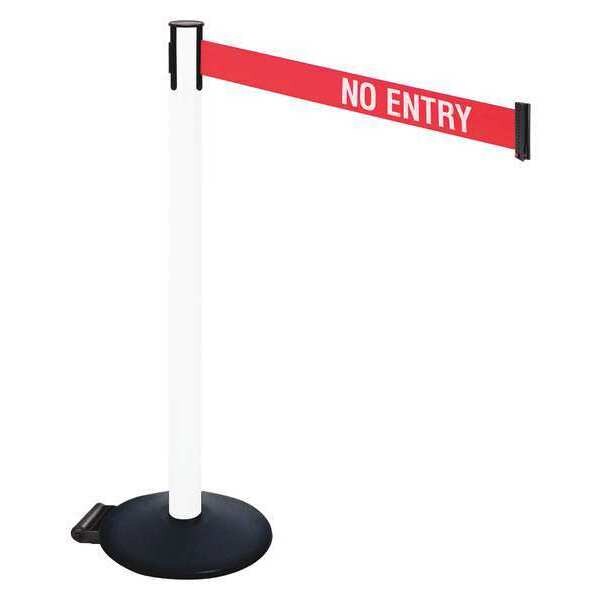 Barrier Post, PVC Post, w/Wheels, No Entry