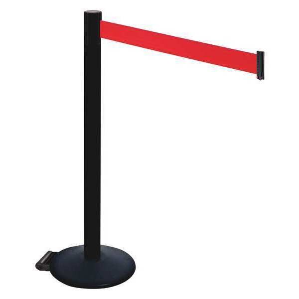 Barrier Post, PVC Post, Red Belt, w/Wheels