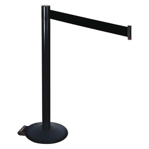 Barrier Post, Black, Black Belt, w/Wheels