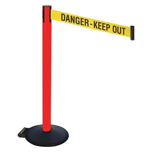 Barrier Post, PVC Post, w/Wheels, 40 in. H