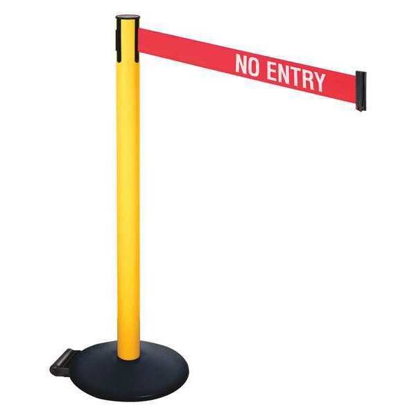 Barrier Post, PVC Post, w/Wheels, No Entry