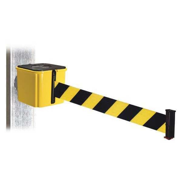 Belt Barrier, Ylw, Black/Ylw Belt, 15 ft. L