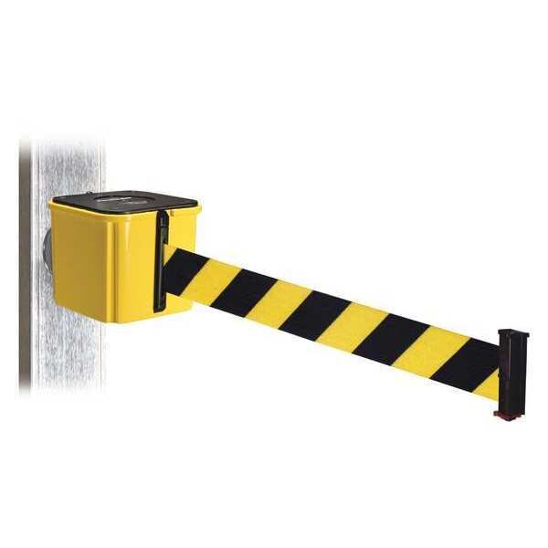 Belt Barrier, Ylw, Black/Ylw Belt, 20 ft. L