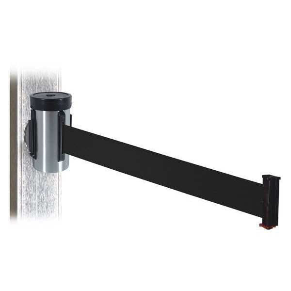 Belt Barrier, Satin SS, Black Belt, 10ft. L