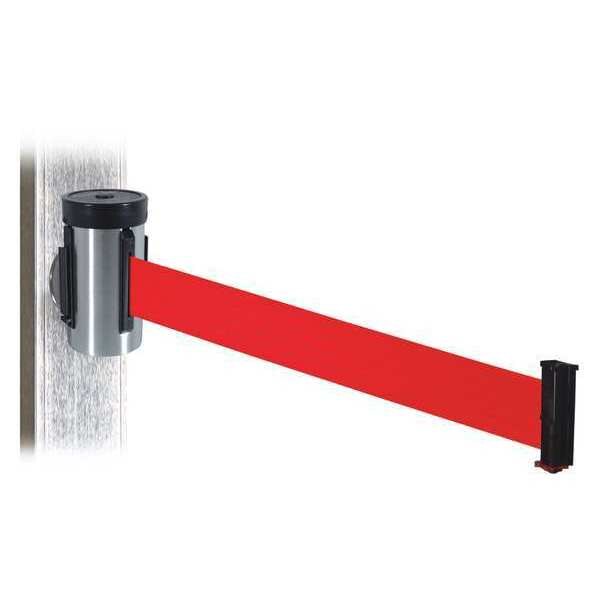 Belt Barrier, Satin SS, Red Belt, 10 ft. L