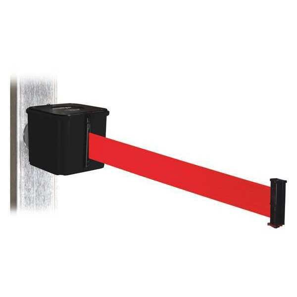 Belt Barrier, Blk, Magnet, Red Belt, 25ft. L