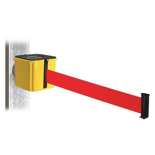 Belt Barrier, Ylw, Magnet, Red Belt, 15ft. L