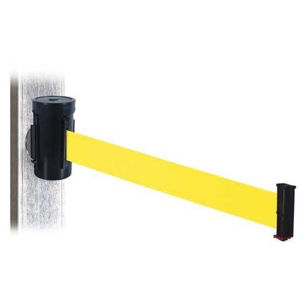 Belt Barrier, Blk, Magnet, Ylw Belt, 10ft. L