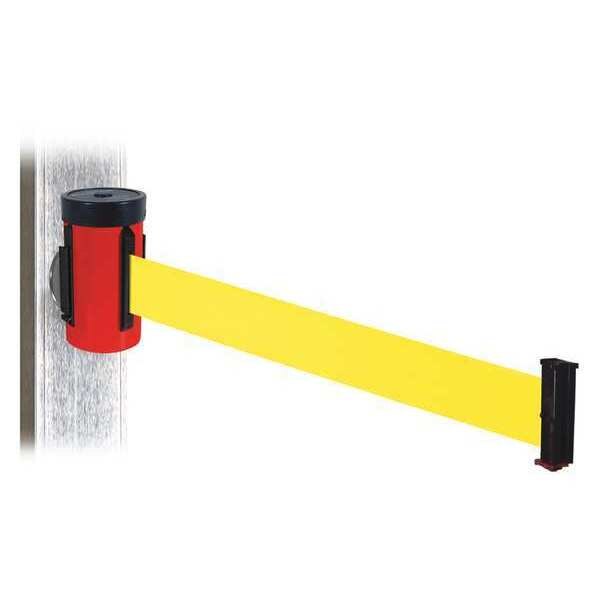 Belt Barrier, Red, Magnet, Ylw Belt, 10ft. L