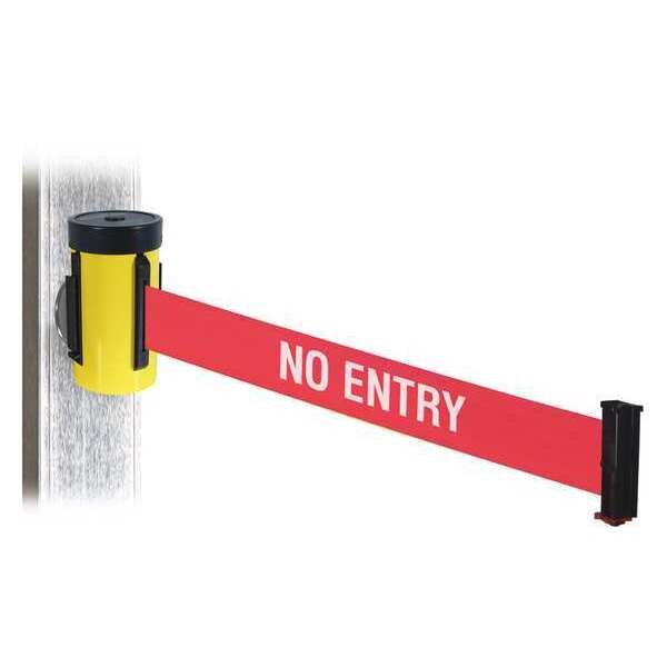 Belt Barrier, Ylw, No Entry, Rd/Wt Txt Belt