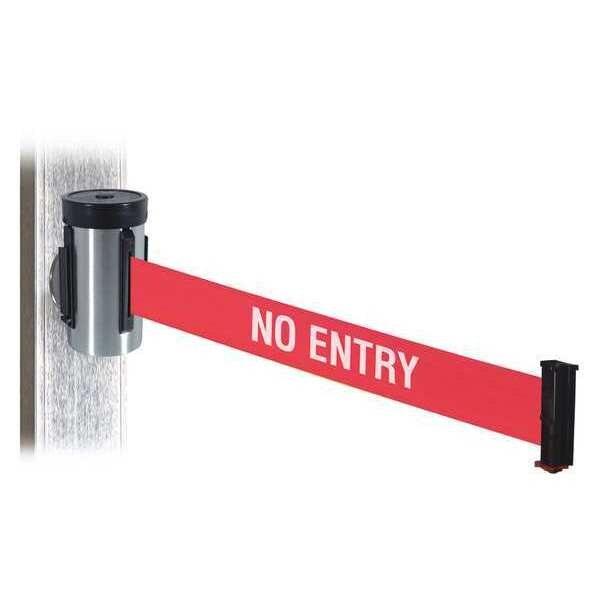 Belt Barrier, Satin SS, Rd/White Text Belt