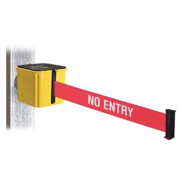 Belt Barrier, Yellow, Magnet, 30 ft. L
