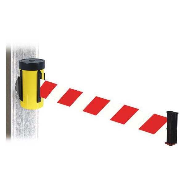 Belt Barrier, Yl, Magnet, Rd/Wt Belt, 10ft.L